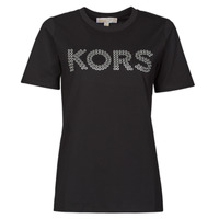 textil Dam T-shirts MICHAEL Michael Kors GROMMET KORS TEE Svart