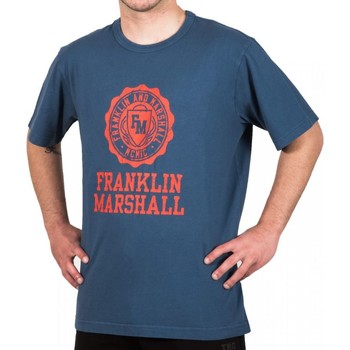 textil Herr T-shirts Franklin & Marshall T-shirt  Classique Blå