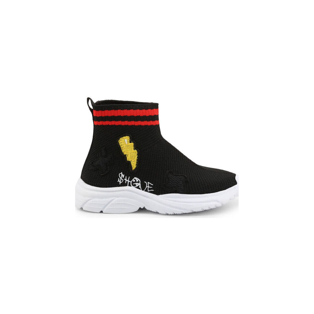 Skor Herr Sneakers Shone 1601-005 Black/Red Svart