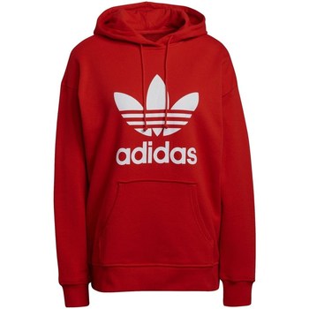 textil Dam Sweatshirts adidas Originals Trefoil Hoodie Röd