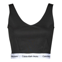 Underkläder Dam Bh Calvin Klein Jeans CONTRAST TAPE MILANO STRAPPY TOP Svart