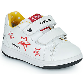Skor Barn Sneakers Geox B NEW FLICK BOY Vit / Röd