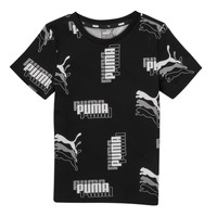 textil Pojkar T-shirts Puma PUMA POWER AOP TEE Svart
