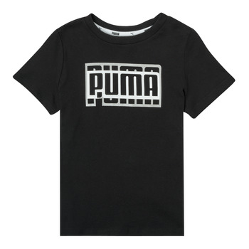 textil Flickor T-shirts Puma ALPHA TEE Svart