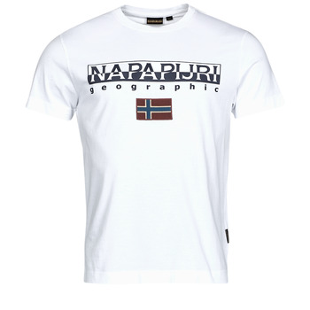 textil Herr T-shirts Napapijri AYAS Vit