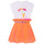 textil Flickor Korta klänningar Billieblush ANDORRE Vit / Orange