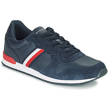 Skor Herr Sneakers Tommy Hilfiger Iconic Leather Runner Marin