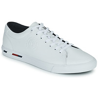 Skor Herr Sneakers Tommy Hilfiger Corporate Logo Leather Vulc Vit