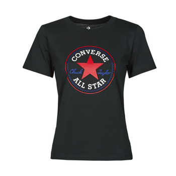 textil Dam T-shirts Converse Chuck Patch Classic Tee Svart / Flerfärgad