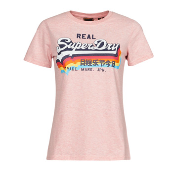 textil Dam T-shirts Superdry VL TEE Rosa