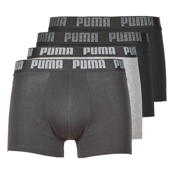 Underkläder Herr Boxershorts Puma PUMA BASIC X4 Svart / Svart / Grå / Grå