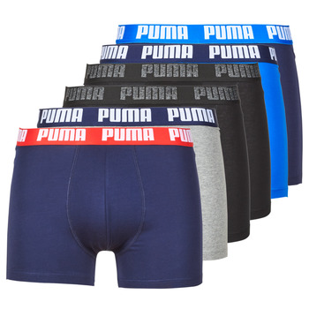 Underkläder Herr Boxershorts Puma PUMA BASIC X6 Svart / Blå / Marin / Grå