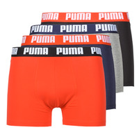 Underkläder Herr Boxershorts Puma PUMA BASIC X4 Marin / Svart / Röd / Grå