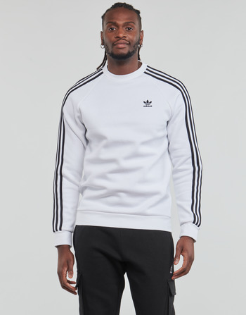 textil Herr Sweatshirts adidas Originals 3-STRIPES CREW Vit