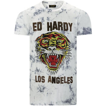 textil Herr T-shirts Ed Hardy Los tigre t-shirt white Vit