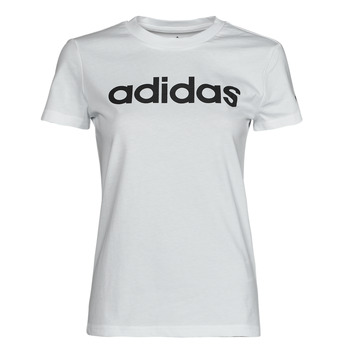 textil Dam T-shirts adidas Performance LIN T-SHIRT Vit / Svart