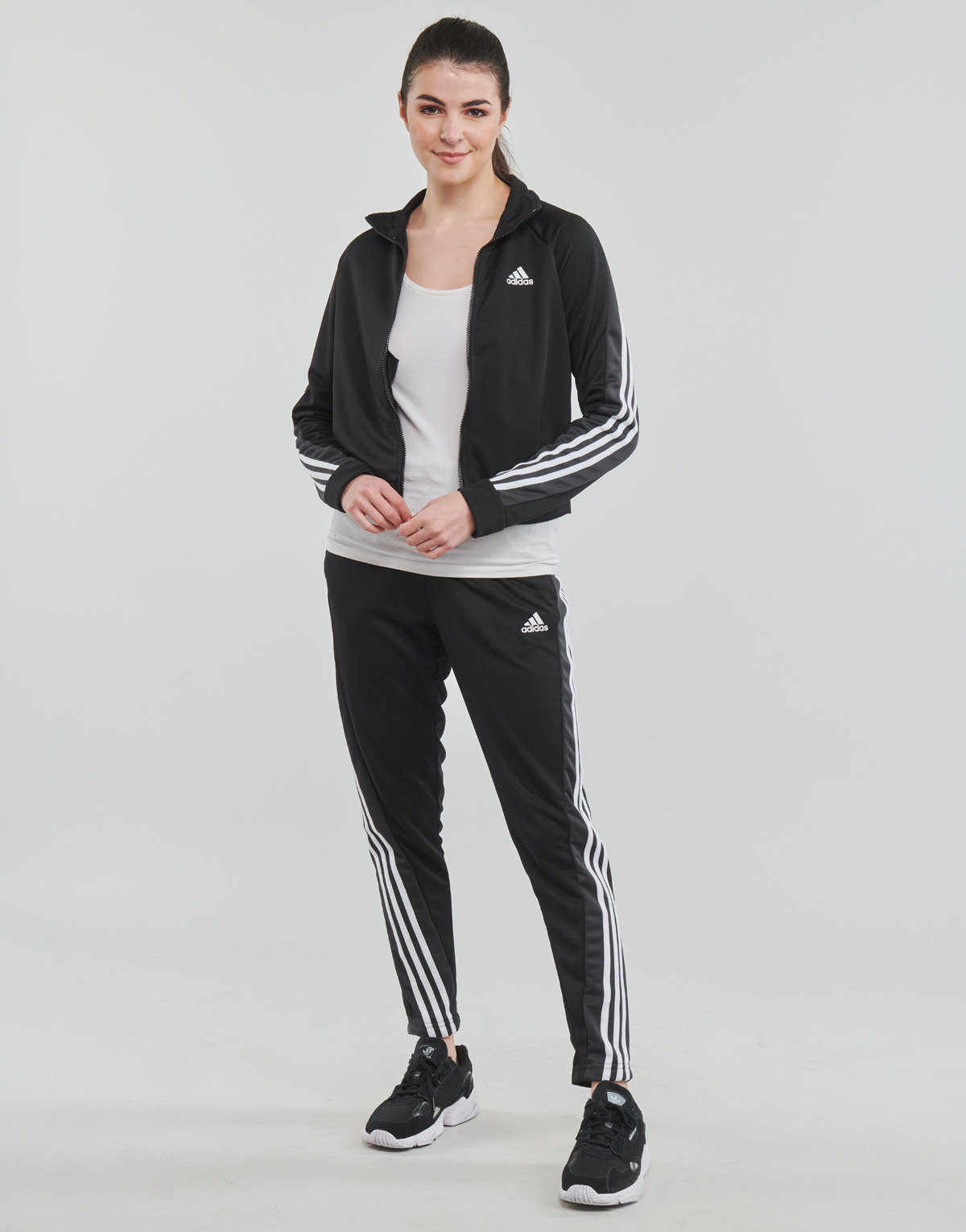 textil Dam Sportoverall Adidas Sportswear TEAMSPORT TRACKSUIT Svart / Kol