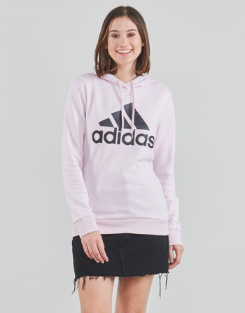 textil Dam Sweatshirts adidas Performance BL FT HOODED SWEAT Rosa / Svart