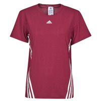 textil Dam T-shirts adidas Performance TRAIN WTR ICNS 3 Stripes T-SHIRT Bordeaux