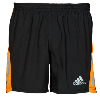textil Herr Shorts / Bermudas adidas Performance OWN THE RUN SHORTS Svart / Orange / Rush / Silver