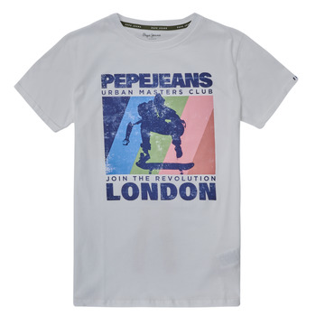 textil Pojkar T-shirts Pepe jeans CALLEN Vit