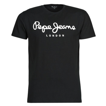 textil Herr T-shirts Pepe jeans ORIGINAL STRETCH Svart