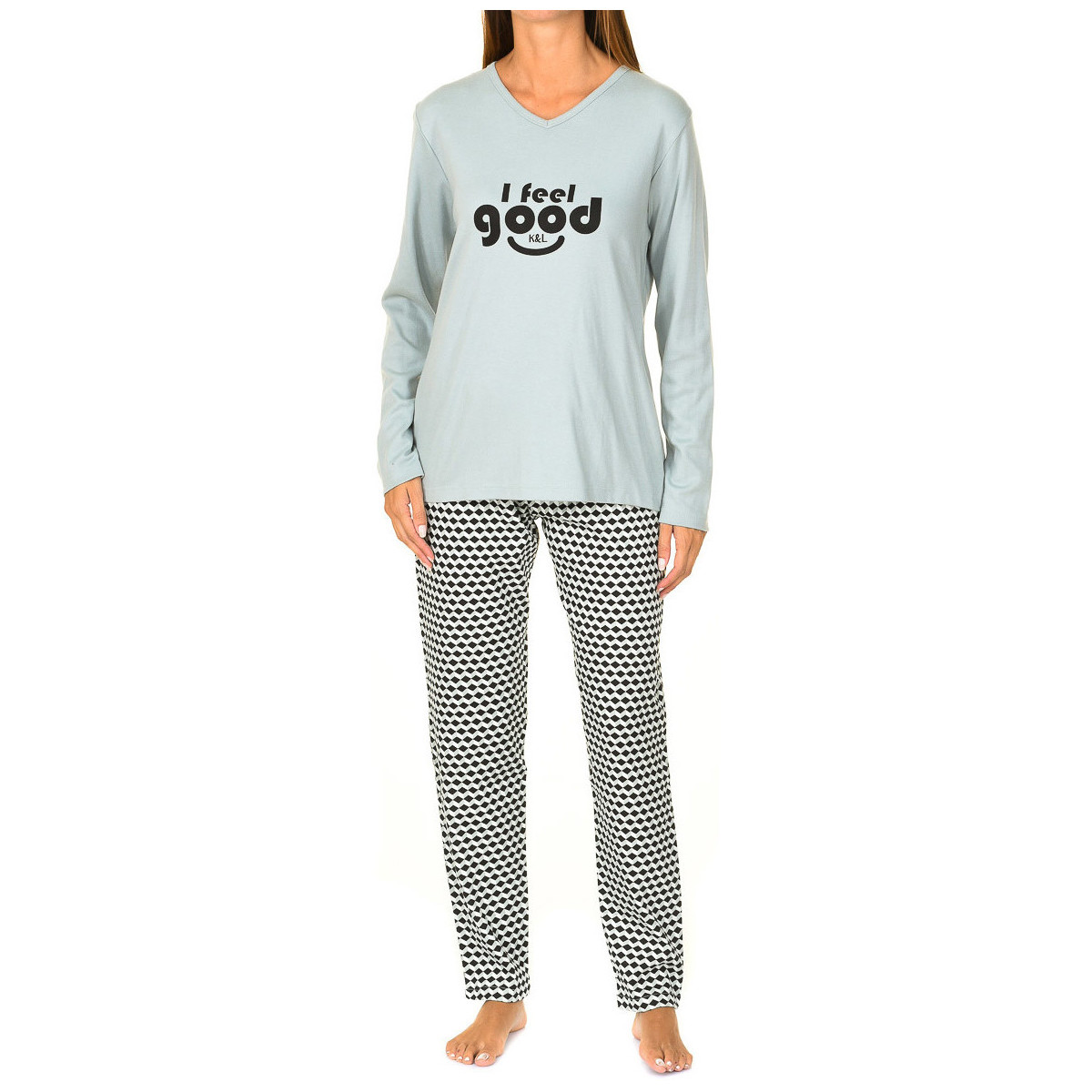textil Dam Pyjamas/nattlinne Kisses&Love KL45156 Grön