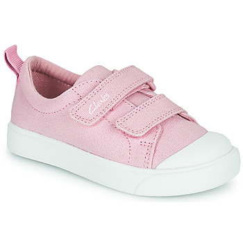 GIRLS CLARKS INFANT RIPTAPE SUMMER PUMPS SHOES CASUAL CANVAS TRAINERS BRILL ICE