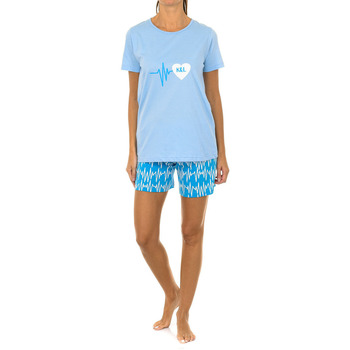 textil Dam Pyjamas/nattlinne Kisses And Love KL45135 Blå