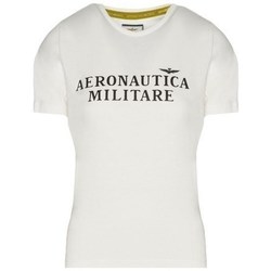 textil Dam T-shirts Aeronautica Militare TS1914DJ49673004 Vit