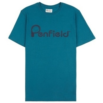 textil Herr T-shirts Penfield T-shirt  Bear chest print Blå