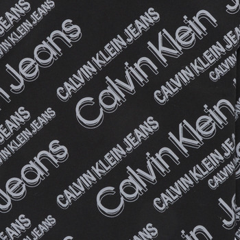 Calvin Klein Jeans SLANTED AOP LOGO RELAXED HOODIE Svart