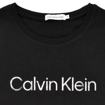 Calvin Klein Jeans INSTITUTIONAL SILVER LOGO T-SHIRT DRESS Svart