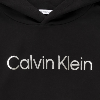 Calvin Klein Jeans INSTITUTIONAL SILVER LOGO HOODIE Svart