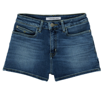 textil Flickor Shorts / Bermudas Calvin Klein Jeans RELAXED HR SHORT MID BLUE Blå