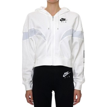 textil Dam Sweatshirts Nike W NSW AIR FLC GX FZ HOODIE Vit
