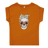 textil Flickor T-shirts Only KONSNI SKULL Orange