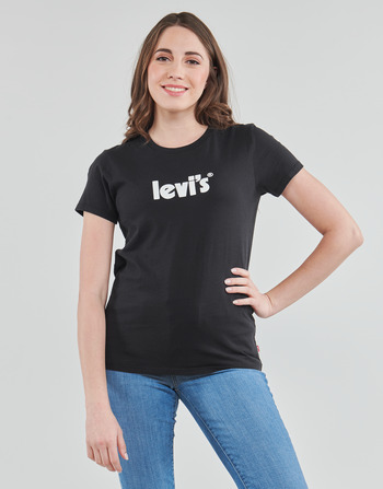 textil Dam T-shirts Levi's THE PERFECT TEE Kaviar