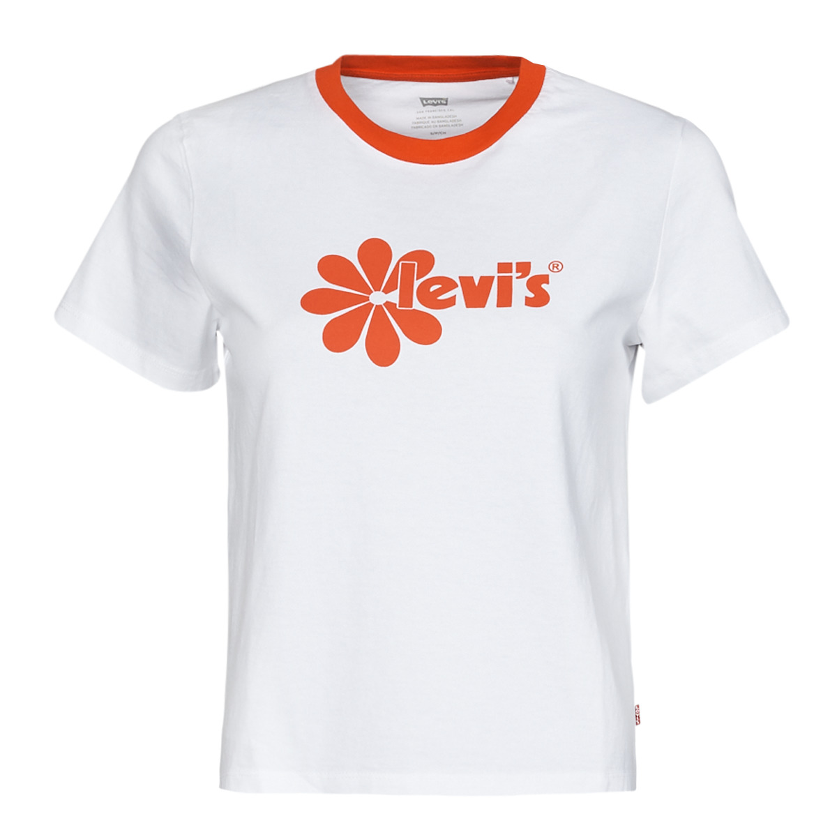 textil Dam T-shirts Levi's GRAPHIC JORDIE TEE Hit / Vit / Orange