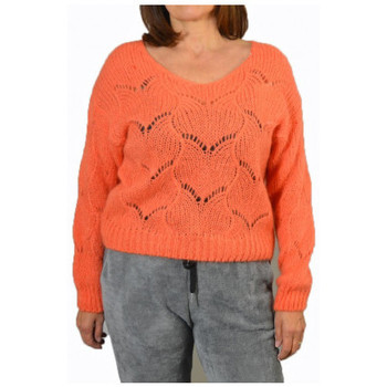 textil Dam T-shirts & Pikétröjor Dinovo Scollo  V Intarsiato Orange