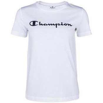 textil Dam T-shirts Champion Crewneck Tshirt Vit