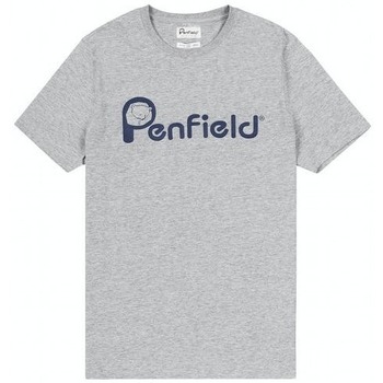 textil Herr T-shirts Penfield T-shirt  Bear Chest Grå