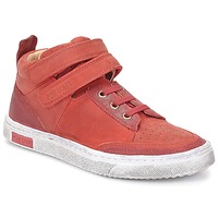 Skor Flickor Höga sneakers Pom d'Api BACK BASKET Röd