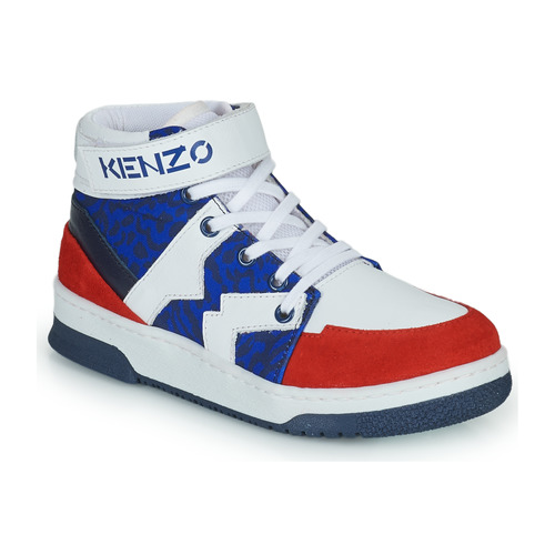 Skor Pojkar Höga sneakers Kenzo K29074 Blå / Vit / Röd