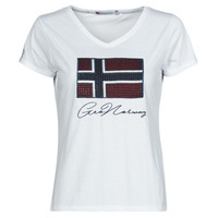 textil Dam T-shirts Geographical Norway JOISETTE Vit