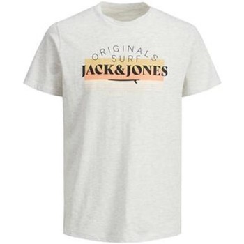 textil Pojkar T-shirts Jack & Jones CAMISETA NIO JACK & JONES 12189071 Vit