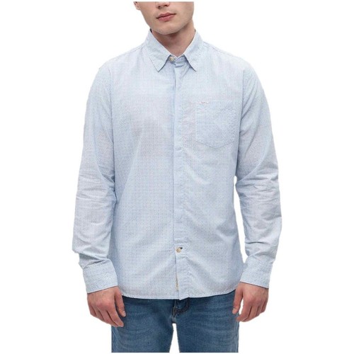 textil Herr Långärmade skjortor Pepe jeans  Blå