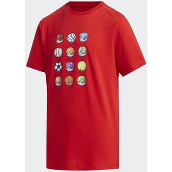textil Pojkar T-shirts adidas Originals CAMISETA POKEMON NIO  FM0668 Röd