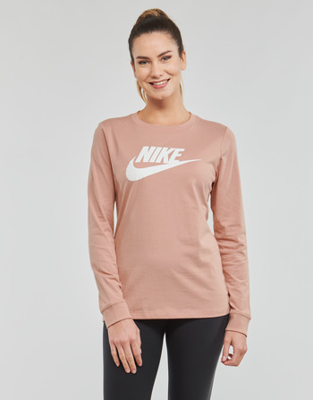 textil Dam Långärmade T-shirts Nike Long-Sleeve T-Shirt Rosa / Whisper / Vit