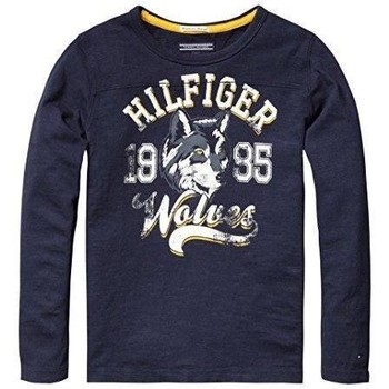 textil Pojkar T-shirts Tommy Hilfiger  Blå